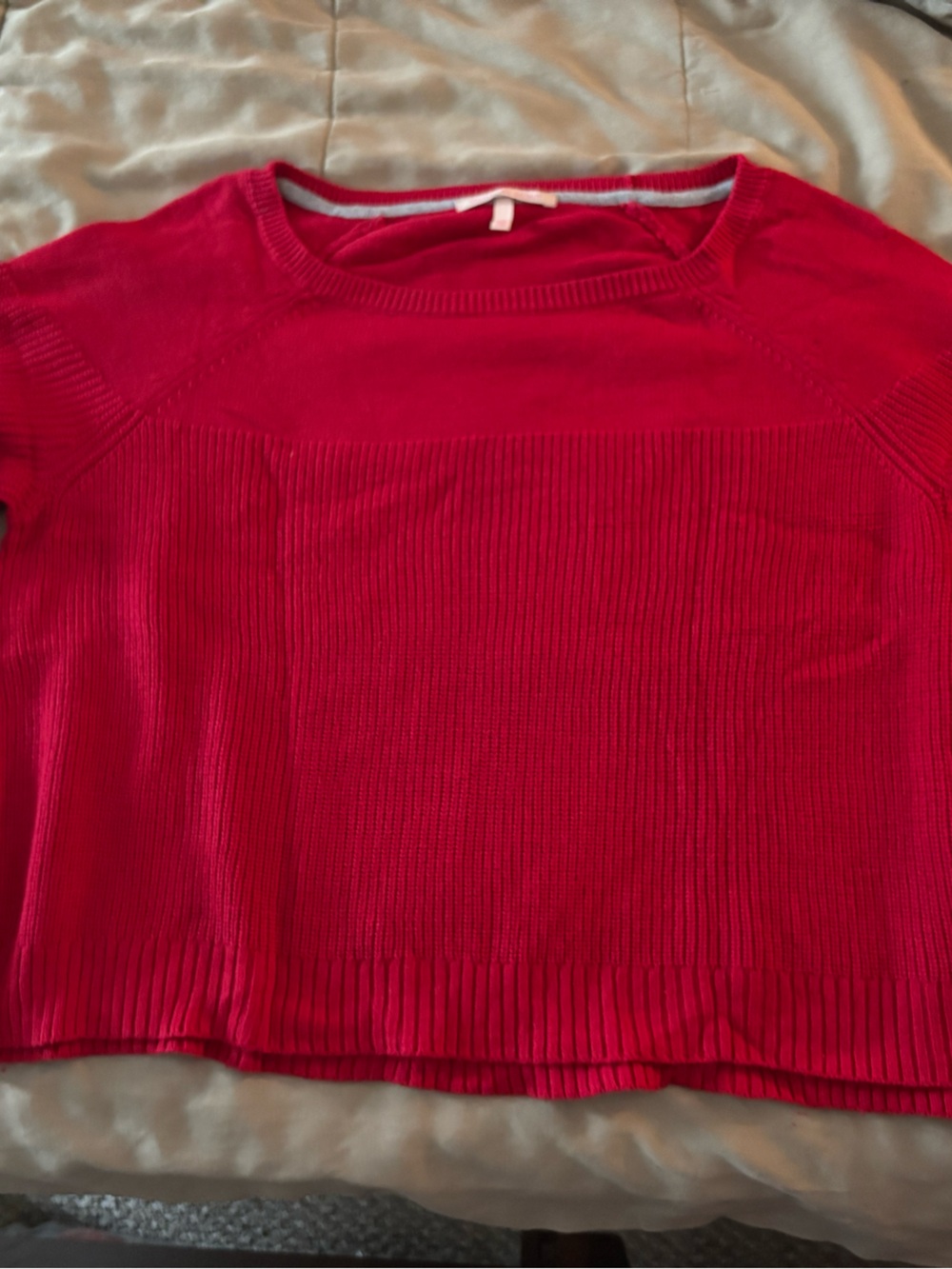 Victoria's Secret Hot Pink Ribbed Crewneck Sweater